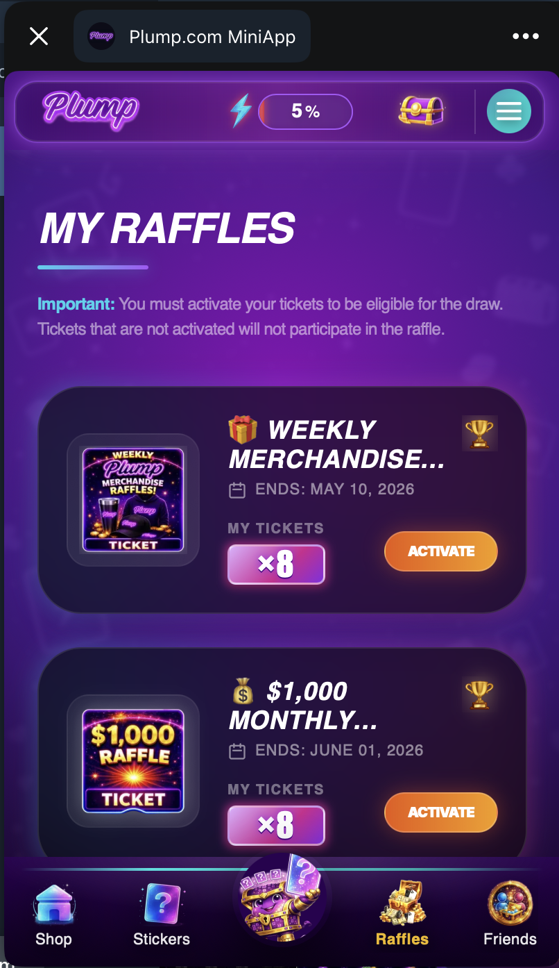 Raffles and prizes