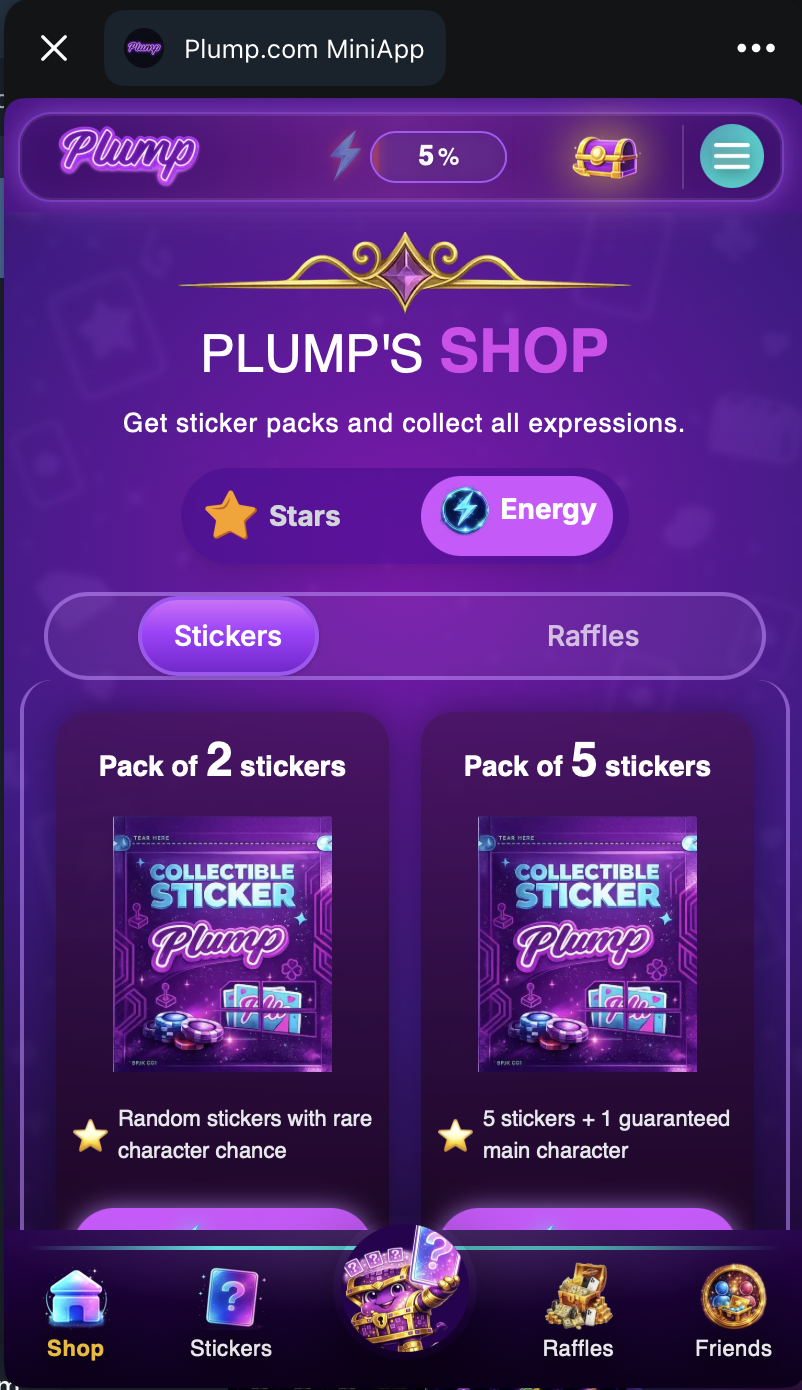 Sticker shop and collectibles